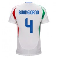 Maglia Calcio Italia Alessandro Buongiorno #4 Seconda Divisa Europei 2024 Manica Corta